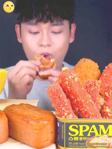 707K views · 20K reactions | Fried Spam With Cheetos Spam Fried Rice Ball MuKBang~!! #fyp #foryourpages #bonggil #bonggil_asmr #bonggilontiktok #mukbangbonggi#eatwithbonggil #mukbang #asmr | BongGil ASMR reels | Facebook