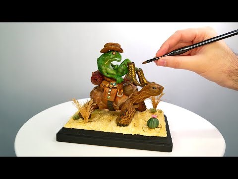 Making a Cowboy Frog riding a Wild West Turtle