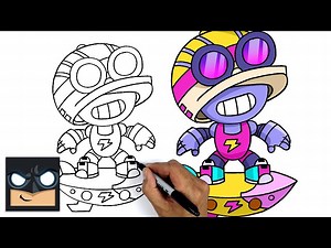 How To Draw BRAWL STARS | SURFER CARL Step By Step Tutorial - Videos For Kids