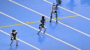 Humanoid robots race and play at first world robot games in Beijing