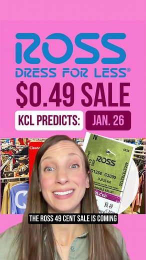 The Ross $0.49 sale is almost here—our prediction: Jan. 26 🛍️ Yes, it's real (even though Ross never officially announces it). Here's what you need to know: Look for those pink/purple $0.49 tags in-store, be ready for the scavenger hunt, and expect crowds because somehow everyone knows when this happens. Last year's best finds? Holiday decor, winter clothes, and baby items. Pro tip: be patient and kind to the employees—they're dealing with the chaos too! Have you experienced the 49-cent sale be