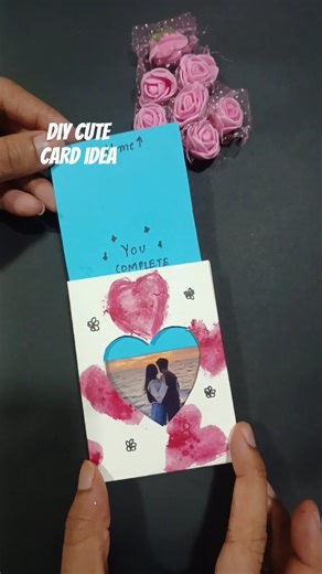 Pull Tab Love Card 💌 | You Complete Me ❤️ | Easy DIY Surprise Card