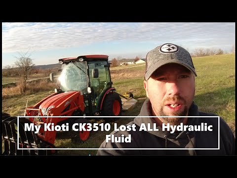 My Kioti CK3510 Lost ALL Hydraulic Fluid While Brush Hogging!!