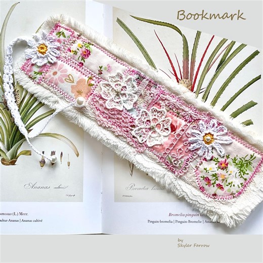 One-of-a-kind Handmade Quilted Bookmark A Delicate Heirloom for Beloved Books - Etsy