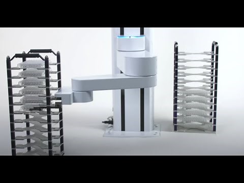Lab Automation: Large PCB Handling Application using PreciseFlex Cobot by Brooks Automation.