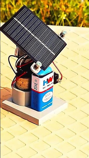 Single-axis solar tracker with a small panel #experiements #facts #solar