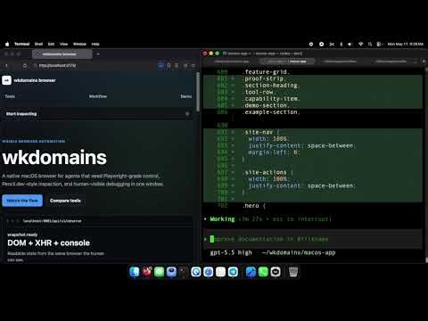 browser made for ai coding agents - playwright or pencil.dev alternative