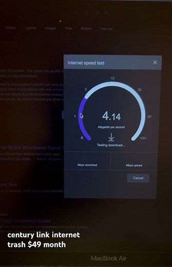 CenturyLink internet speed test trash!