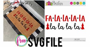 DIY Stenciled Christmas Doormat - Burton Avenue