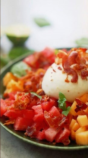 Der schnellste Melonen-Burrata-Salat in unter 30 Min. 🍉 | So isst Italien Rezepte