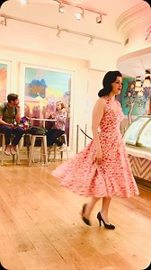 5.7K views · 173 reactions | Do we really need an excuse for a twirling video. Maybe to show off how all my skirts are made of a full circle of fabric. Maybe to show off the frothy petticoats. Who cares what the reason. We always live to see them  More of this lovely Cherry print. @katiepedlow  @wynonie | Vivien of Holloway | Facebook