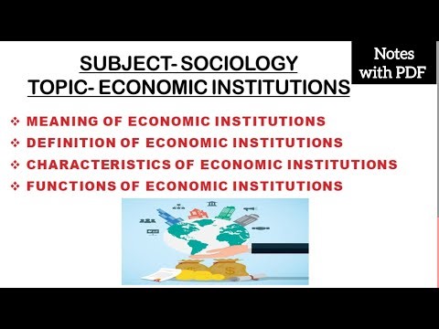 Economic Institutions- Meaning, Definition, Characteristics and Functions ‪@selfstudycontent‬