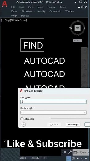 AutoCad (Find) Command