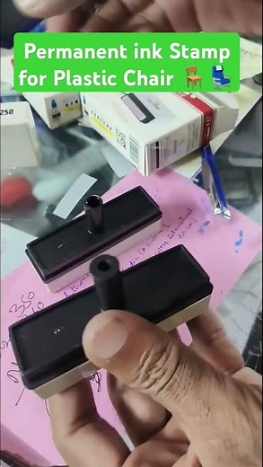 DIY permanent ink Stamp for Plastic items #stampfactory #permanentink #stamping