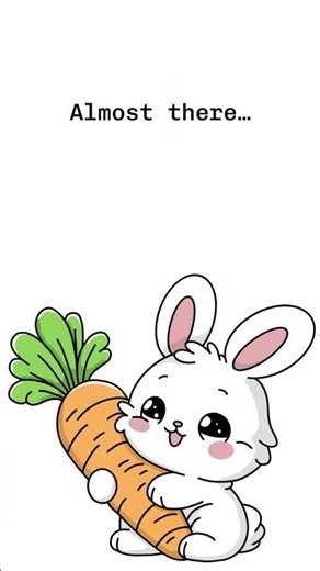 Worth the Wait 🐰 Cute Bunny Drawing