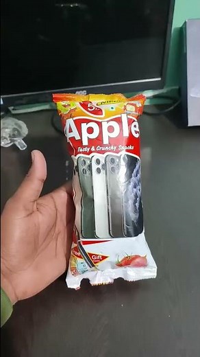 only 5 Rs Apple tasty & crunchy snacks gift phone Apple