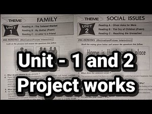 8th Class | English | 1st and 2nd Units | full project works with high quality.