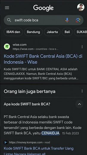 Swift Code Bank BCA Terbaru