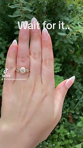 Now that is a sparkly diamond ring🤩 featuring a bezel setting and two side stones making a complete look 🤍 #diamondring #engagementring #gold #jewelry #explorepage | Estate Diamond Jewelry