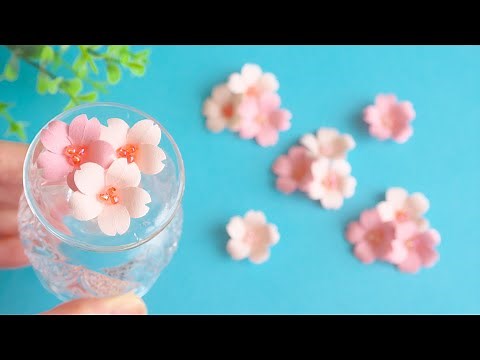 簡単！クラフトパンチで作る立体的な桜の花の作り方 - DIY How to Make Paper Cherry Blossom Flower With Shape Punch