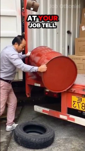 Genius Trick to Unload Barrels Safely from Trucks