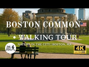WALKING TOUR | Boston Massachusetts USA in 4K | Ambient City Walk | BOSTON COMMON