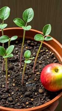 Grow an Apple Tree from Seed at Home! | Step-by-Step Process 🌱#krushisetu #apple