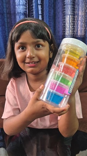 Meher is playing with RAINBOW SLIME. #kidsplaying #slime #rainbow #kidsplaying