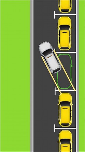 Perfect Parallel Parking in a Tight Spot 🚗 | Step-by-Step Guide#shorts