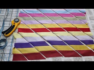 New, beautiful idea. Sewing from strips of fabric. Patchwork for beginners. DIY bag folder - quilt
