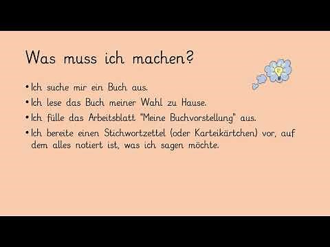 Klasse 3: Meine Buchvorstellung