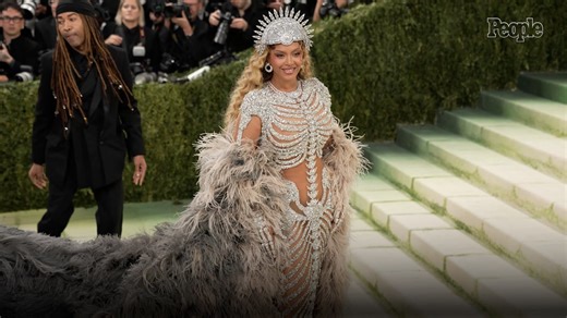 Beyoncé Shuts Down 2026 Met Gala Red Carpet in Sparkling Skeleton-Inspired Naked Look with Dramatic Feathered Cape