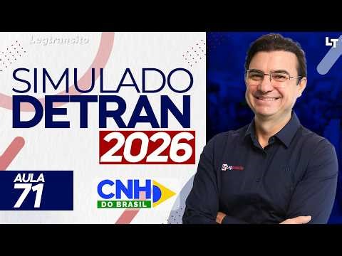 SIMULADO DETRAN QUESTÕES 2026 - AULA 71 #SimuladoLegTransito2026 #Detran2026