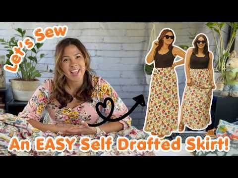 Easy, Beginner Friendly Skirt Sewing Project! No Pattern Needed, Just Measurements!