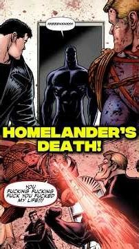 How Black Noir Killed Homelander • The Boys comic #theboys #billybutcher #theboystrailer #comics