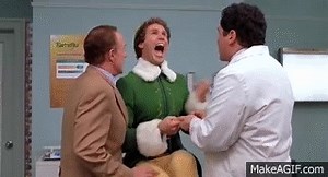 Buddy the Elf: My finger has a heartbeat on Make a GIF