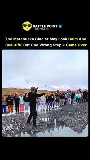 Matanuska Glacier Looks Calm… But One Wrong Step = Game Over ❄