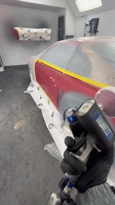 THREE STAGE RED PEARL PAINT CAR REPAIR FORD MUSTANG #bodyshop #autobody #carpaint #carrepair #car #painting #bodywork #automobile #paintlife #satisfying #diy | AUTO PAINT & BODY