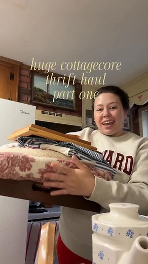 3.8K views · 442 reactions | cottagecore thrift haul part 1! part two will be right up :) #cottagecore #thrifthaul #grandmacore | Sam Holley | Facebook