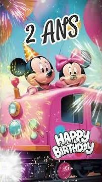 🎉 Joyeux anniversaire 2 ans ! 🚂 En route avec Mickey pour le meilleur anniversaire chanson enfants