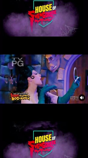 Pinup Palmer on Instagram: "House of Svengoolie is up and running on metv! We are taking over @looneytunes for the Halloween season ! Then Scooby Doo then some full movies with Jim Henson, puppets and David Bowie and his very tight pants! In Labrynth and Dark Crystal ! Stay tuned ghoulies! #svengoolie #gwengoolie #imp #nostoagiaferatoo #houseofsvengoolie #houseofsven #metv #horrorhost #horrormovies #looneytunes #scoobydoo #halloween #halloweenspecial"