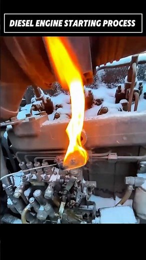 Diesel engine starting process in cold weather