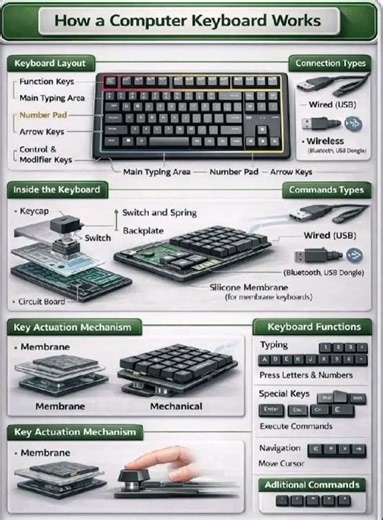 How a computer keyboard work #reels #pc