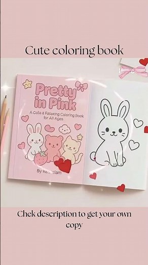 children coloring book cute pink #coloring #booktok #cute #flipthrough #girlslife