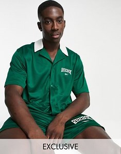 Reebok button down shirt in green - exclusive to ASOS | ASOS
