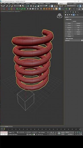 Creating Animated Springs in 3Ds Max: Quick Guide #modelingtips #3dsmax #animation #shorts