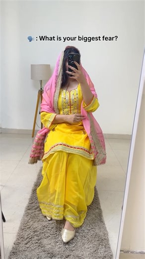 Ellinaa | Fashion Blogger | Festive Outfits ❤️ on Instagram: "🗣️ : What is your biggest fear?? Ghost?? Darkness?? Nahhhh My biggest fear is Goodbyes 😓 Attachments ❤️‍🩹 Promises 😭 Lies 💔 Expectations 😔 Memories 💔 & most worst Endings…. #relatable #relatablereels #valentineday #sadquote #lifelessons Comment for this sharara suit 🫠Myntra ( Boarder 2 movie song , Relatable reels , Life lessons , Point of view , Pov reels)"