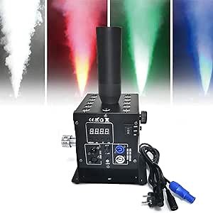 LED RGB CO2 DMX Cannon Air Column CO2 Jet With LED 12x3W DMX 9 Channels Angle Adjustable Smoke Machine For Stage DJ Effect Party Show (Not Include A Carbon Dioxide Tank)