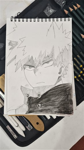 Drawing Bakugo 💣| Explosive MHA FanArt! #shorts