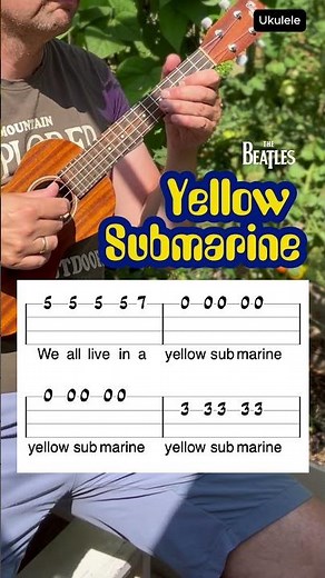 The Beatles – Yellow Submarine on Ukulele (Melody for Beginners)
